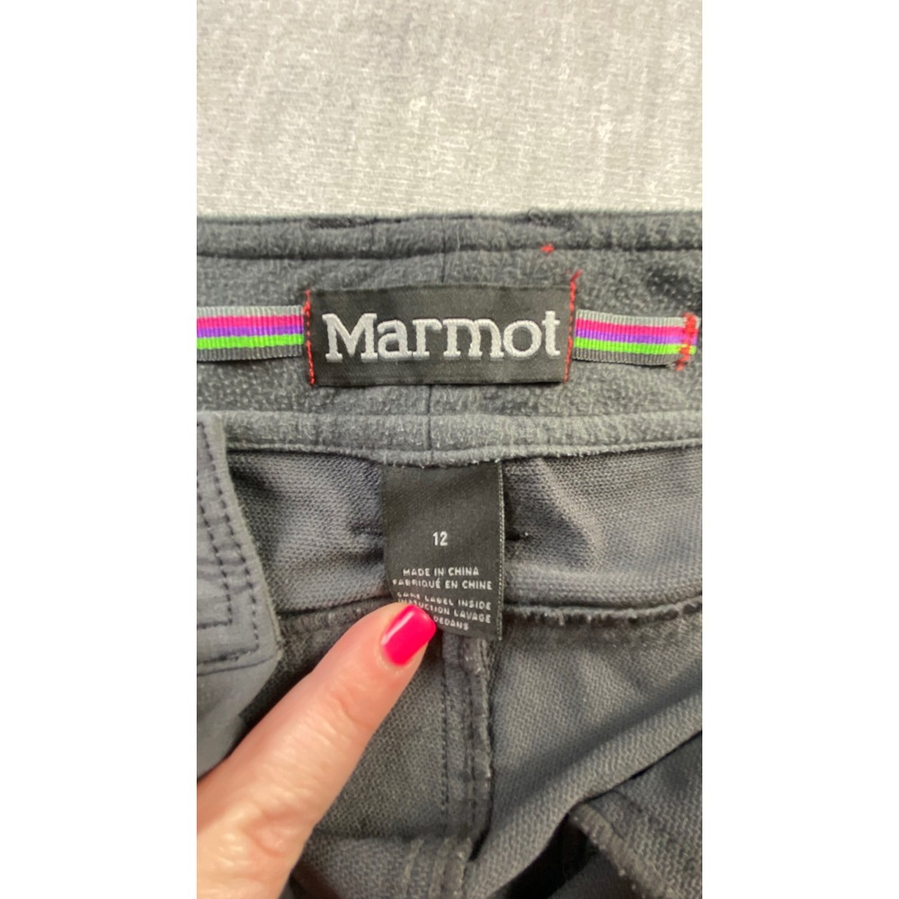 Marmot Womens Grey Hiking‎ Pants Size 12 Straight Leg Technical Outdoor Trousers - Picture 5 of 7